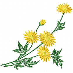 Flowers And Tree Embroidery Design 7